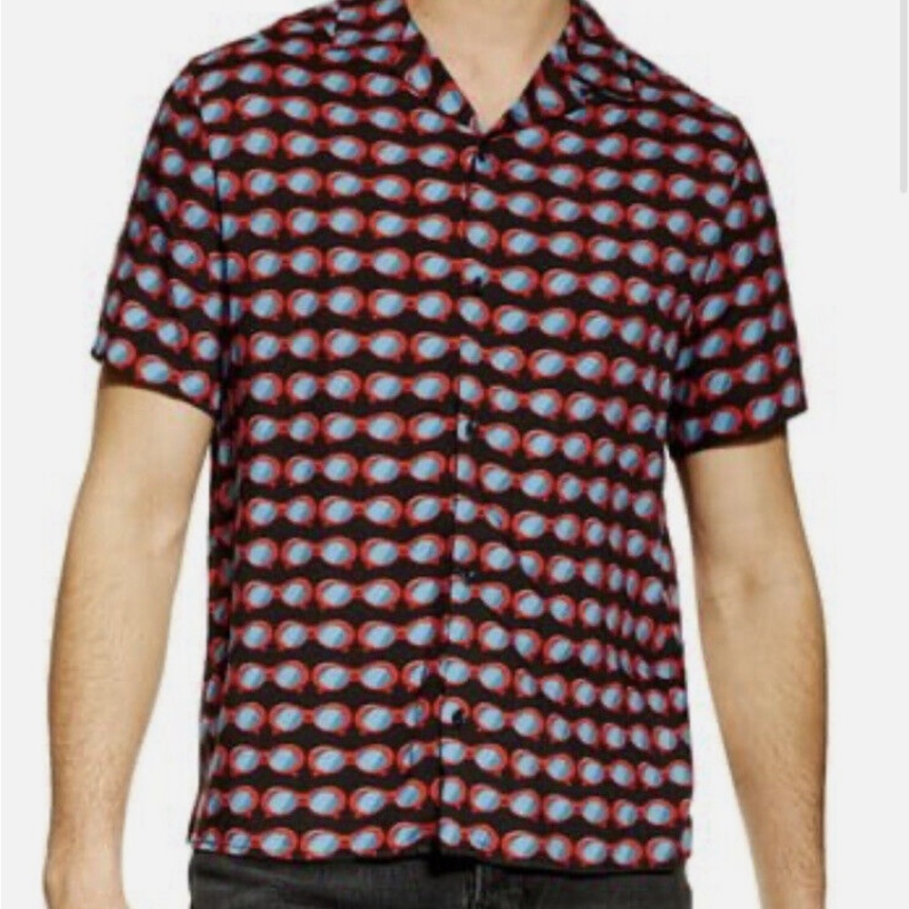 Topman Sunglasses Pattern Button Down - Picture 6 of 9